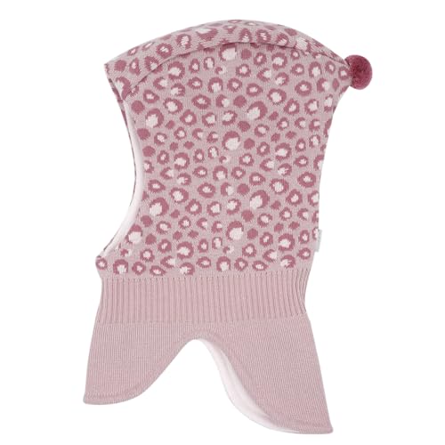 maximo Mini Girl-Schlupfmütze, Pompon Jacquard Animal dots, Jerseyfutter Made in Germany von maximo