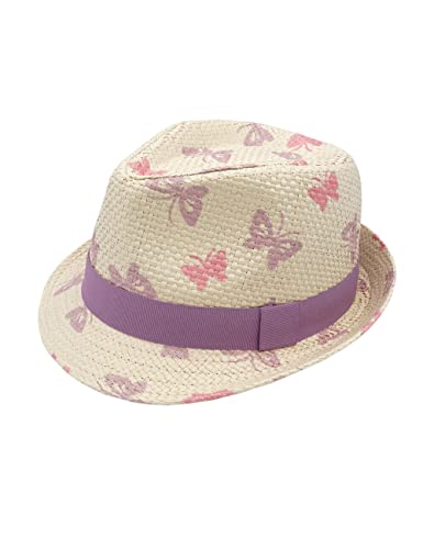 maximo Mini Girl-Trilby, Butterfly Futter 51 White Sand/digital Lavendel von maximo