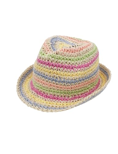 maximo Alexia Girls Strohhut Sommerhut Sonnenhut Kinderhut Strandhut (49 cm - bunt) von maximo