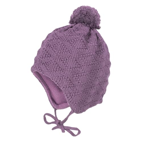 maximo Mini-Mütze Struktur ausgenäht Pompon Made in Germany Merino von maximo