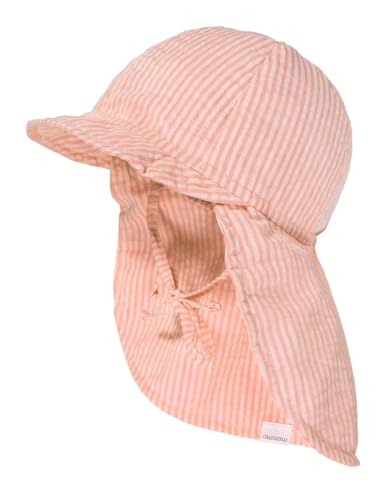 maximo Mini-Schildmütze, Streifen Nackenschutz, Bindeband, UV 30 Made in Germany 55 Candy Peach-Streifen maximo Mini-Schildmütze, Streifen Nackenschutz, Bindeband, UV 30 Made in Germany 55 Candy Peach-Streifen von maximo