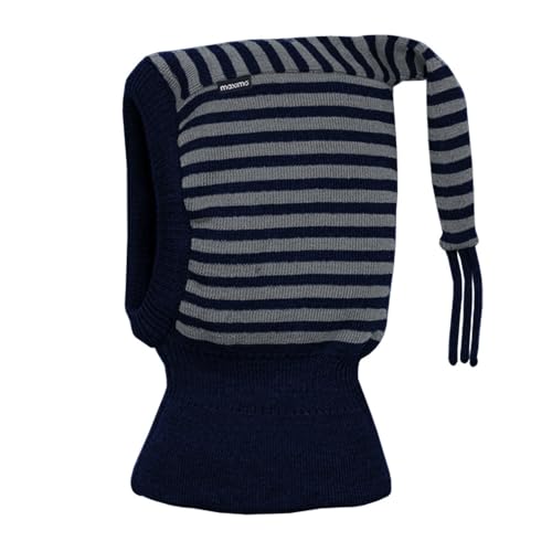 maximo Mini-Schlupfmütze, Zipfel Strick Ringel, doppelt, Windstopper Made in Germany Merino von maximo