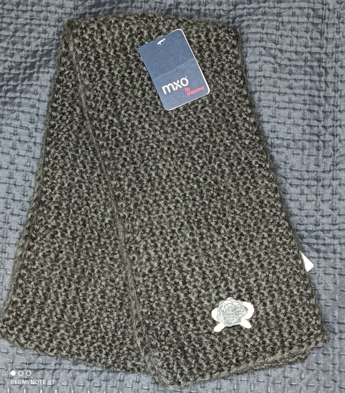 maximo Schal weich Mädchen grau mit Blume von maximo