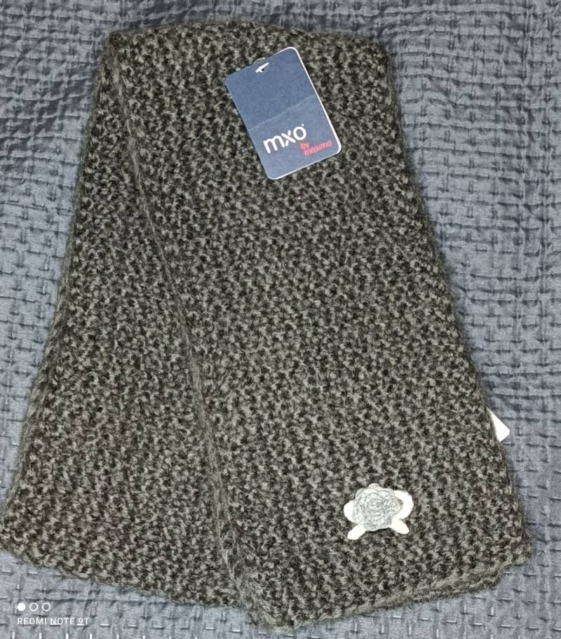 maximo Schal weich Mädchen grau mit Blume von maximo