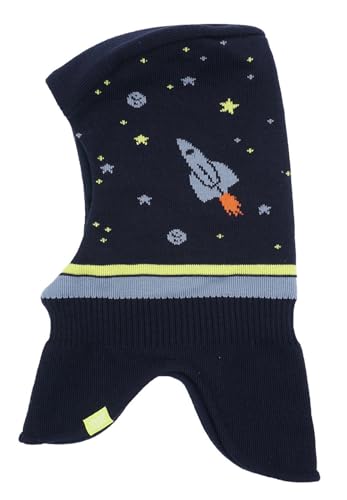 MAXIMO Jungen Mütze dunkelorange/Navy/Limone/grau 51 von maximo