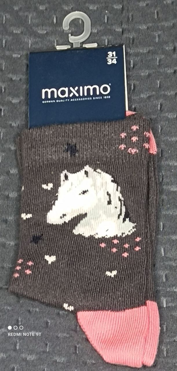 maximo Socken Mädchen Pferd grau von maximo
