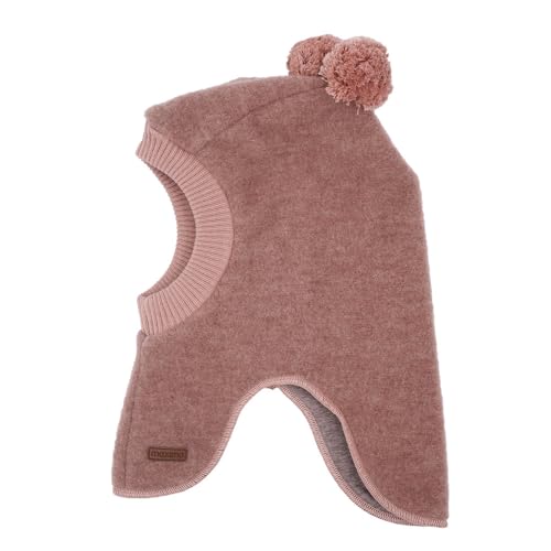 maximo Soft Wool GOTS Kinder Schlupfmütze Kindermütze Wintermütze Wollmütze Strickmütze - Made in Germany mit Futter Winter Herbst-Winter - 55 cm Altrosa von maximo