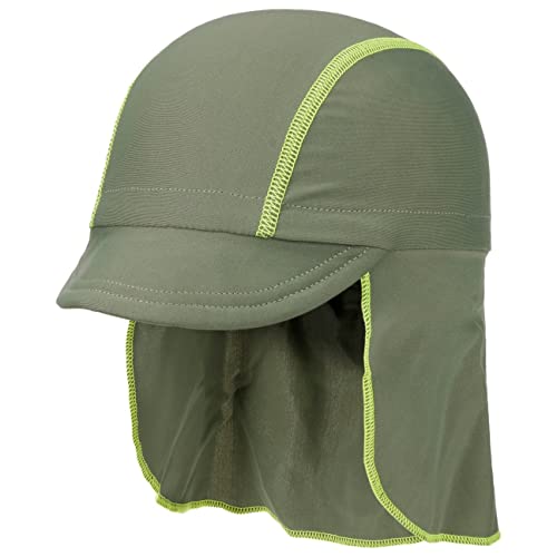 maximo Twotone Kids Strandcap Kindercap Sonnencap Sommercap Kinder - Made in Germany mit Schirm Frühling-Sommer Sommer - 53 cm grün von maximo