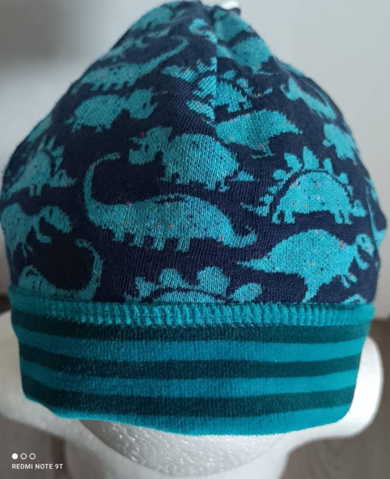 maximo Wintermütze Wendemütze warm Junge Dino blau von maximo