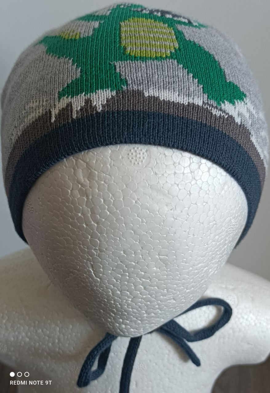 maximo Wintermütze mit Band Junge Krokodil grau von maximo