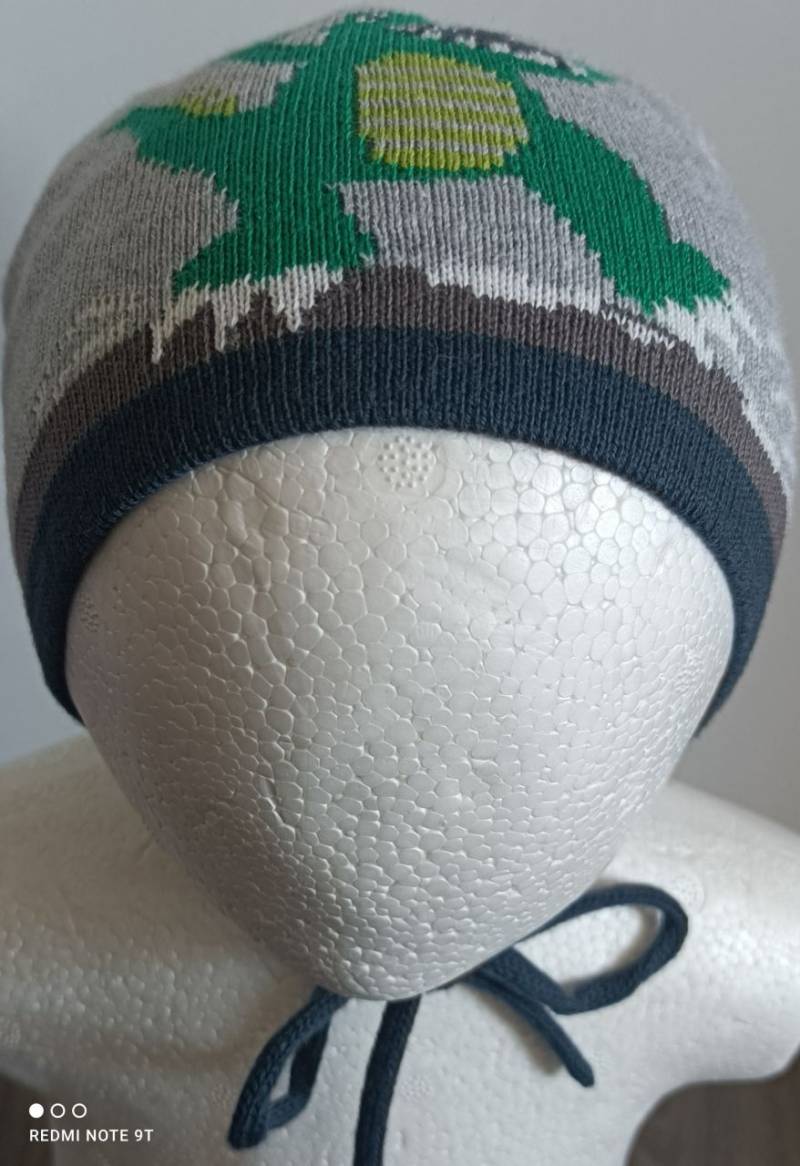 maximo Wintermütze mit Band Junge Krokodil grau von maximo