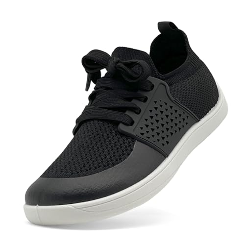 maxvinci Barfußschuhe Damen Turnschuhe Laufschuhe Atmungsaktiv Sneaker Sportschuhe Leichtgewichts Tennisschuhe Walkingschuhe rutschfest Straßenlaufschuhe(Black 233) von maxvinci