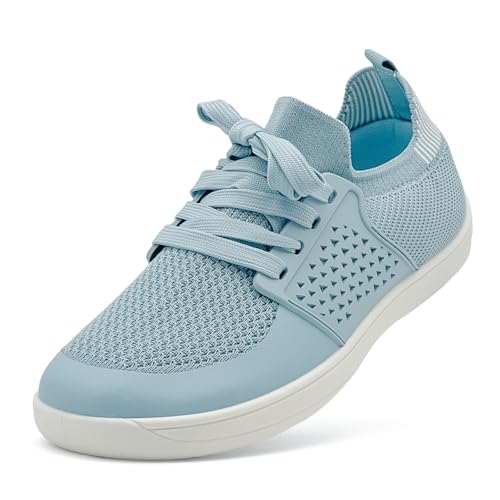 maxvinci Barfußschuhe Damen Turnschuhe Laufschuhe Atmungsaktiv Sneaker Sportschuhe Leichtgewichts Tennisschuhe Walkingschuhe rutschfest Straßenlaufschuhe(Blue 253) von maxvinci