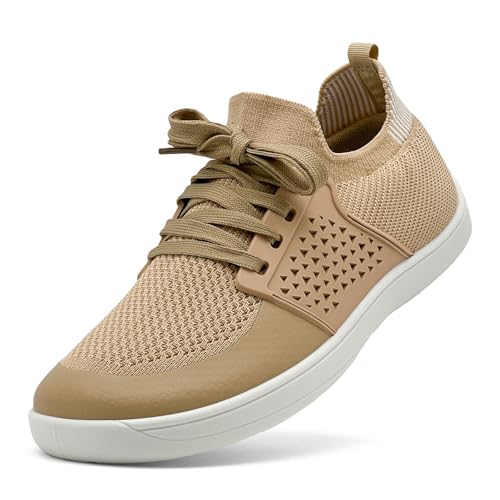 maxvinci Barfußschuhe Damen Turnschuhe Laufschuhe Atmungsaktiv Sneaker Sportschuhe Leichtgewichts Tennisschuhe Walkingschuhe rutschfest Straßenlaufschuhe(Earthy Yellow 260) von maxvinci