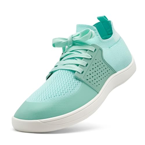 maxvinci Barfußschuhe Damen Turnschuhe Laufschuhe Atmungsaktiv Sneaker Sportschuhe Leichtgewichts Tennisschuhe Walkingschuhe rutschfest Straßenlaufschuhe(Light Green 267) von maxvinci