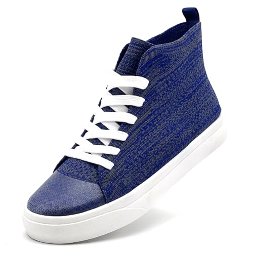 maxvinci Damen High Top Sneaker Herren Atmungsaktiv Mesh Sportschuhe Leichtgewichts Turnschuhe Bequem Laufschuhe(Blue 280) von maxvinci