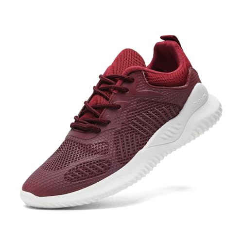 maxvinci Damen Laufschuhe Atmungsaktiv Mesh Turnschuhe Walking Sneaker Leichte Sportschuhe rutschfest Gym Tennis Jogging Schuhe(Red 255) von maxvinci