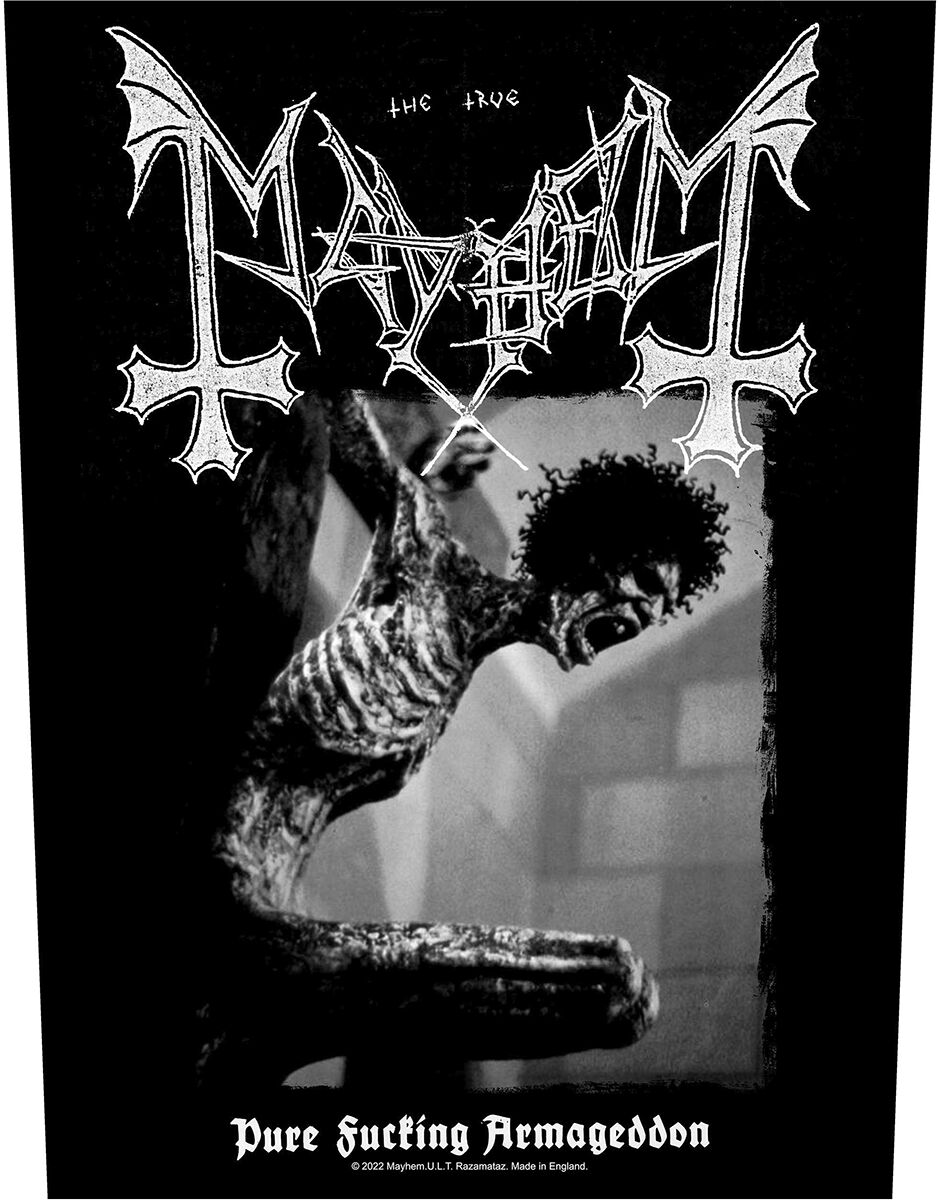 Mayhem Backpatch - Pure Fucking Armageddon - multicolor  - Lizenziertes Merchandise! von mayhem