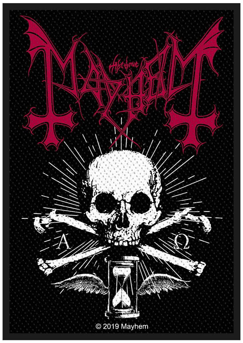 Mayhem Patch - Alpha Omega Daemon - schwarz/weiß/rot  - Lizenziertes Merchandise! von mayhem