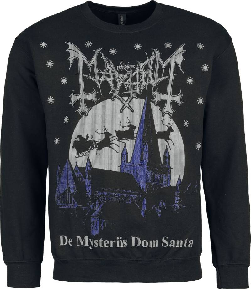Mayhem Weihnachtspullover - Holiday Sweater - De Mysteriis Dom Santa - S bis XXL - für Männer - Größe S - schwarz  - Lizenziertes Merchandise! von mayhem