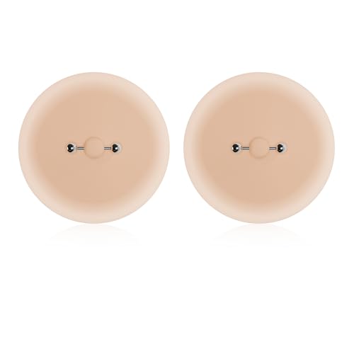 mayoken® Wiederverwendbare Nippel Cover mit Piercing-Style Schmuck, Unsichtbare Silikon Pasties für Männer & Frauen – Wasserfest, Hautfreundlich, Ideal für Festival, Party, Rave Outfits von mayoken