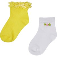 Mayoral 2er Set Socken Blumen Zitrone von mayoral