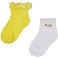 Mayoral 2er Set Socken Blumen Zitrone von mayoral