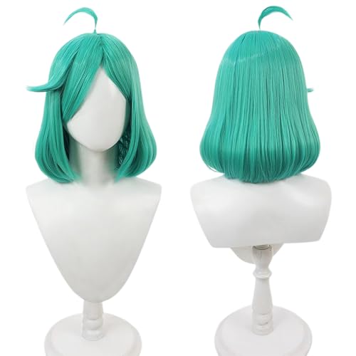 Grüne Perücke Langes glattes Haar mit Pony für Frauen Anime Cosplay Perfekt für Halloween-Party von maysuwell