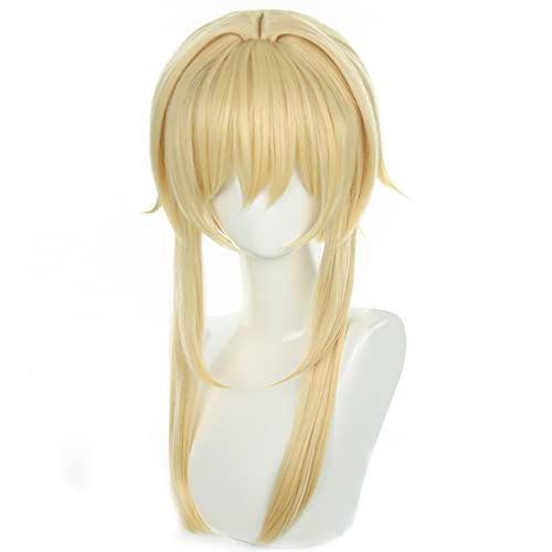 Anime Cosplay Wig Genshin Impact Lumine Wig Light Blonde Long Hair with for Adult von maysuwell