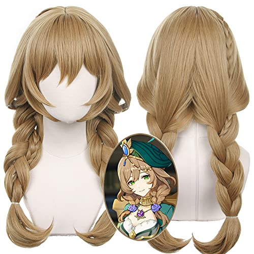 Anime Cosplay Perücke Hellbraunes langes Haar für Comic Con, Cosplay Show, Halloween von maysuwell