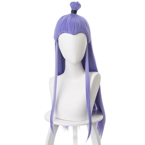 Cosplay-Perücke mit langem, geradem, lila Haar für Männer Halloween-Kostüm-Perücken, Cosplay Con von maysuwell