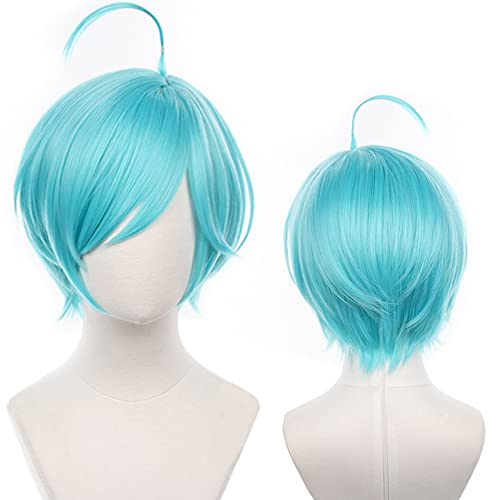Anime Cosplay Perücke Spiel Perücken mit Hellblau Haarsynthetik aus hitzebeständigem Kunststoff für Halloween, Comic Con, Cosplay Show Perücken von maysuwell