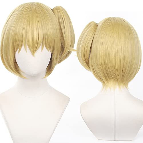 Blonde Bob Cosplay Perücke für Yachi Hitoka Haikyuu Kostüm Perücken Frauen kurze gerade Anime natürliche weiche Party Haar Perücken mit Perückenkappe von maysuwell