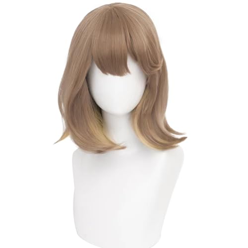 Cosplay-Perücke Anime-Kostüm langes Haar braun glattes Haar mit Pony für Frauen Halloween Familienparty von maysuwell