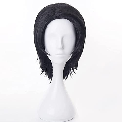 Jujutsu Kaisen Cosplay Perücke Yuta Okkotsu Kurze schwarze Haare Anime Perücke für Halloween, Party, Karneval, Nachtleben, Konzerte, Hochzeiten mit kostenloser Perückenkappe von maysuwell