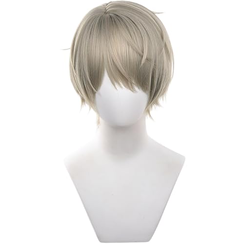 Cosplay-Perücke mit Kurzem Haar Gerades Braunes Haar mit Pony für Herren Halloween Cosplay von maysuwell