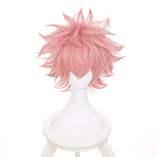 My Hero Academia Cosplay Amanai Ashido Mina Perücke Anime Brown Cosplay Perücke für Halloween, Party, Hochzeiten mit gratis Perückenkappe von maysuwell