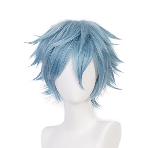 My Hero Academia Cosplay Amanai Shigaraki Perücke Anime Blue Cosplay Perücke für Halloween, Party, Hochzeiten mit gratis Perückenkappe von maysuwell