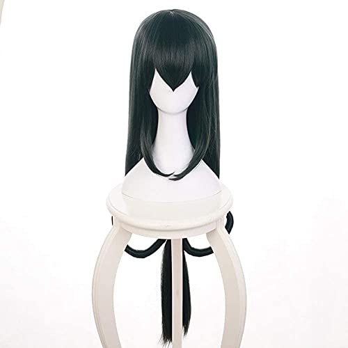 My Hero Academia Cosplay Amanai Tsuyu asui Perücke Anime Black Cosplay Perücke für Halloween, Party, Hochzeiten mit gratis Perückenkappe von maysuwell