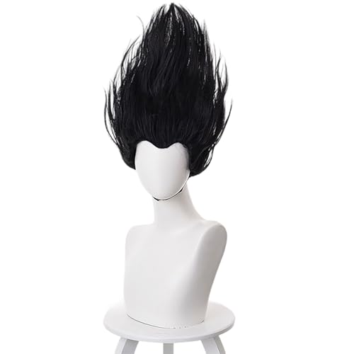 Cosplay-Perücke mit kurzem, geradem, schwarzem Haar für Männer Halloween-Kostüm-Perücken, Cosplay Con sd von maysuwell