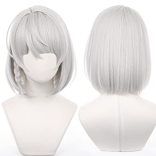 Silberne gerade Perücke für Anby Demara Cosplay Perücke Zenless Zone Zero Kostüm Männer Anime natürliche weiche Partyhaarperücken mit Perückenkappe von maysuwell