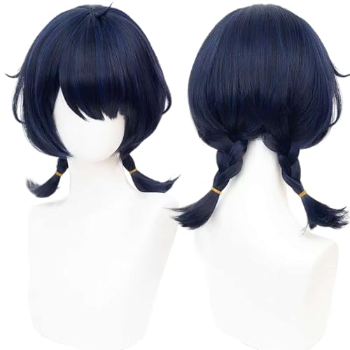 Cosplay Perücke Kurzes glattes lila Haar für Frauen, Kostümhaar für Halloween und Cosplay von maysuwell