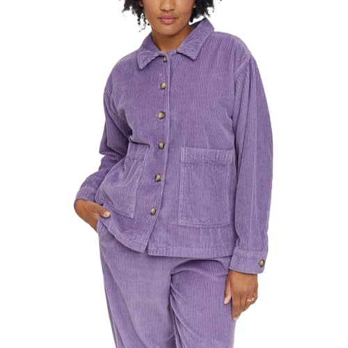 mazine Damen Hemd Naica Shacket - Purple Haze - Größe M von mazine