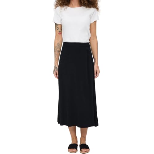 mazine Damen Rock Midi Skirt LENZING(TM) ECOVERO(TM), Größe:S, Farben:Black von mazine