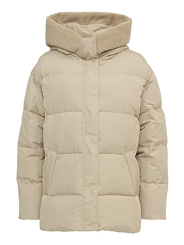 mazine Damen Winterjacke Peyla Puffer Jacket - light taupe - Größe L von mazine