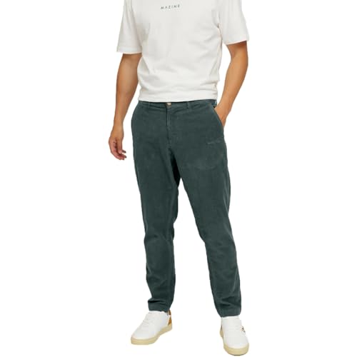 mazine Herren Cordhose Newton Chino Pants - Bottle - Größe L von mazine