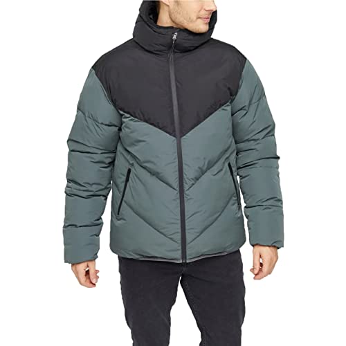 mazine Herren Winterjacke Duns Puffer Jacket, Größe:L, Farben:Black/Bottle von mazine