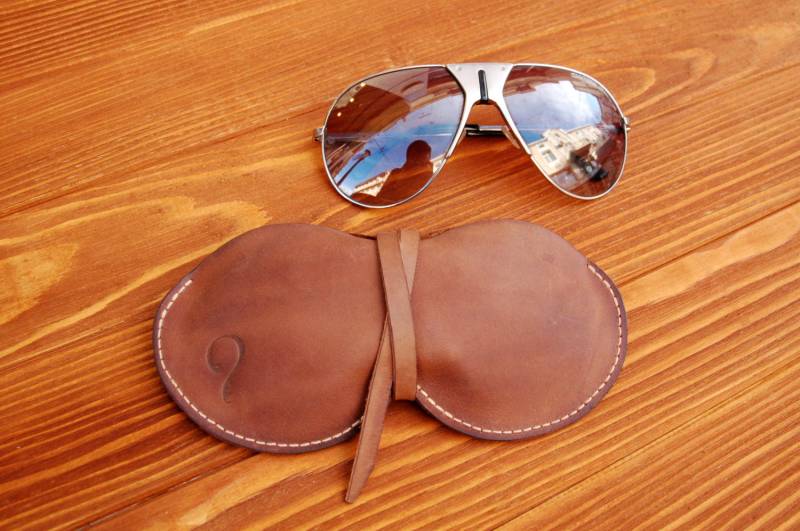 Personalisierte Brillenetui Aus Leder - Sonnenbrillenbeutel Handgefertigt Personalisiertes Geschenk von mbgleather