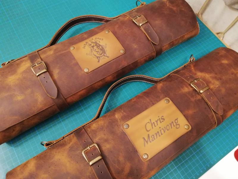 Personalisierte Ledermesser Roll Tasche, Messerhalter, Etui, Chefmesser, Chefs Geschenk, Geschenk Für Chefkoch Personalisierte Ledermesser Roll Tasche, Messerhalter, Etui, Chefmesser, Chefs Geschenk, Geschenk Für Chefkoch von mbgleather