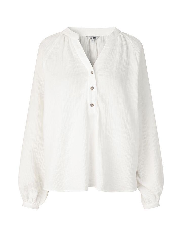 mbym - Bluse mit Ballonärmeln ESKI weiß - Gr. - XS von mbym